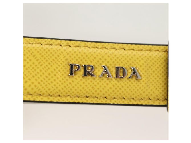 Llave PRADA de cuero amarillo Auth 127891M - vista 4
