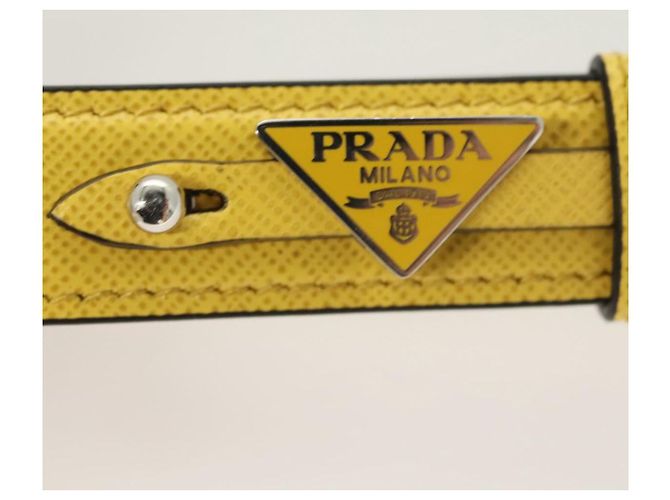 Llave PRADA de cuero amarillo Auth 127891M - vista 5