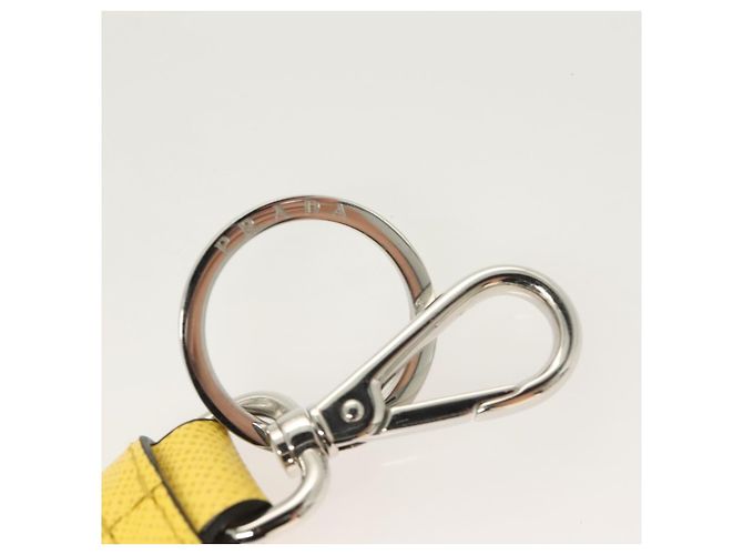 Llave PRADA de cuero amarillo Auth 127891M - vista 6