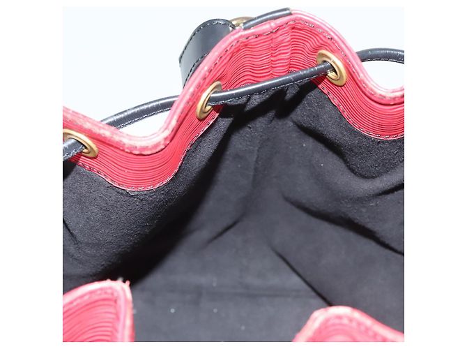 LOUIS VUITTON Epi Petit Noe Borsa a Spalla Rossa M44107 LV Auth BA3298 Rosso - vista 19