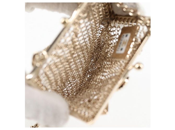 CHANEL Camelia COCO Marchio Borsa a Catena in metallo Oro AP2890 CC Auth 126238SM D'oro - vista 17