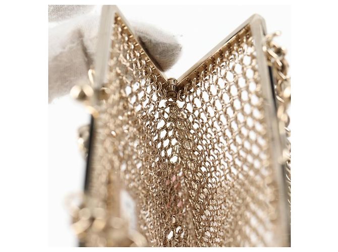 CHANEL Camelia COCO Marchio Borsa a Catena in metallo Oro AP2890 CC Auth 126238SM D'oro - vista 19