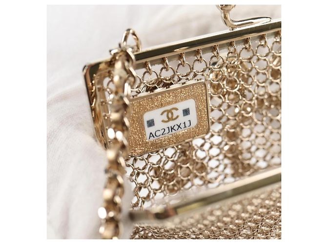 CHANEL Camelia COCO Marchio Borsa a Catena in metallo Oro AP2890 CC Auth 126238SM D'oro - vista 20