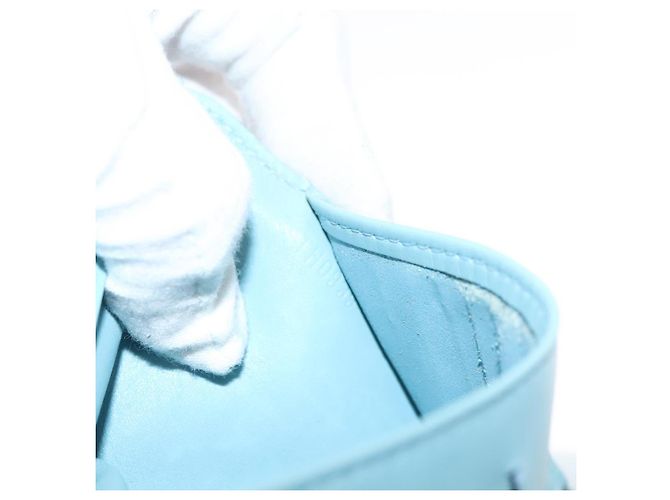 LOUIS VUITTON Portafoglio Walker Monogram Vernis Blu Baby M91073 LV Auth BA3635 Blu chiaro - vista 12