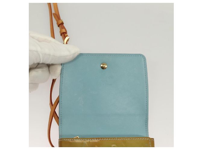 LOUIS VUITTON Portafoglio Walker Monogram Vernis Blu Baby M91073 LV Auth BA3635 Blu chiaro - vista 20