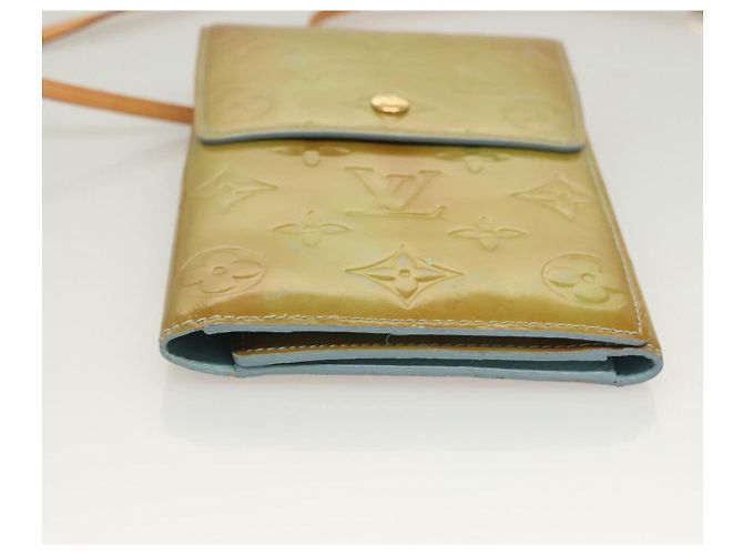 LOUIS VUITTON Portafoglio Walker Monogram Vernis Blu Baby M91073 LV Auth BA3635 Blu chiaro - vista 5