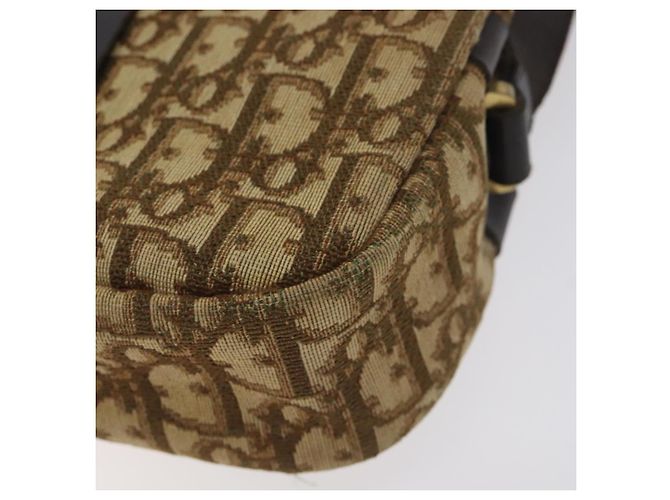 Borsa a spalla in tela Trotter Christian Dior marrone oro Auth SW985 D'oro - vista 12