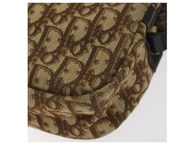 Borsa a spalla in tela Trotter Christian Dior marrone oro Auth SW985 D'oro - vista 14