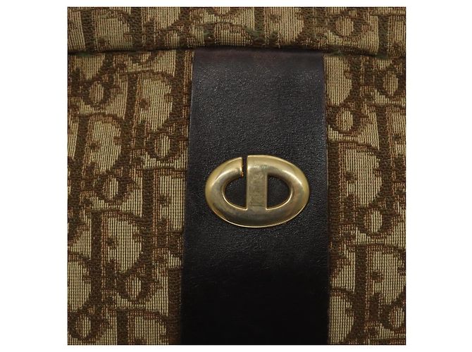 Borsa a spalla in tela Trotter Christian Dior marrone oro Auth SW985 D'oro - vista 16