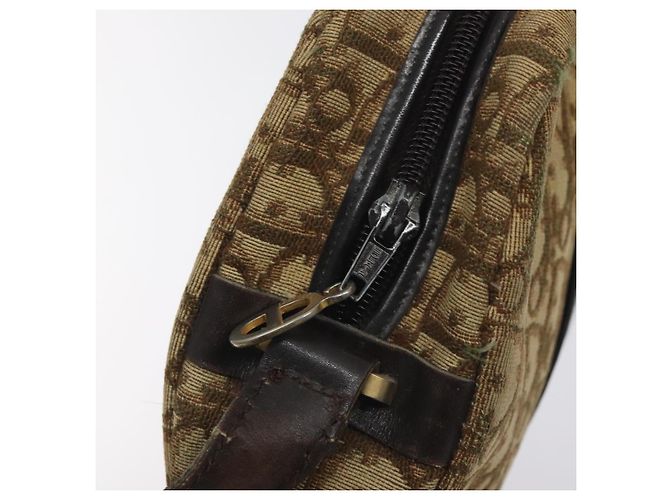 Borsa a spalla in tela Trotter Christian Dior marrone oro Auth SW985 D'oro - vista 17