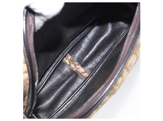 Borsa a spalla in tela Trotter Christian Dior marrone oro Auth SW985 D'oro - vista 19