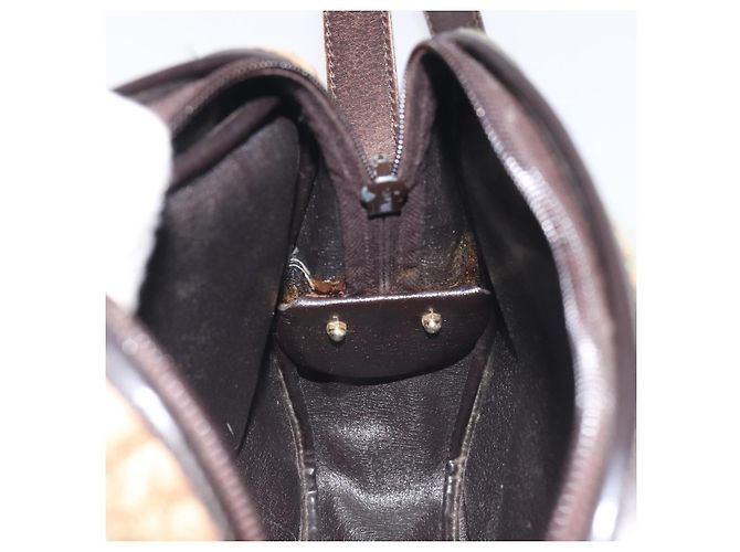 Borsa a spalla in tela Trotter Christian Dior marrone oro Auth SW985 D'oro - vista 20