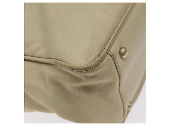 CHANEL Borsa Tote Camelia Pelle di Pecora Beige Oro CC Auth 130498 D'oro - vista 11