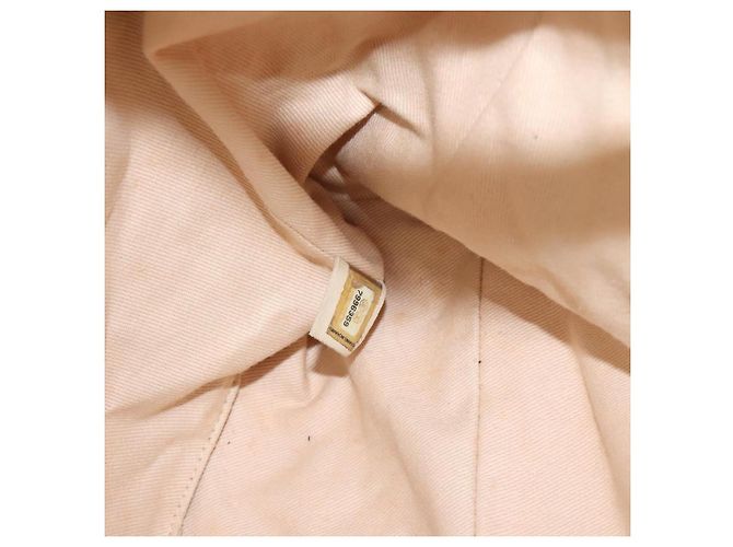 CHANEL Borsa Tote Camelia Pelle di Pecora Beige Oro CC Auth 130498 D'oro - vista 20