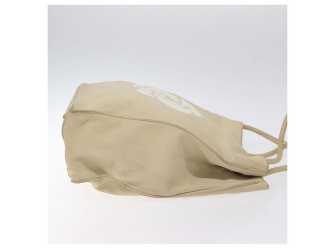 CHANEL Borsa Tote Camelia Pelle di Pecora Beige Oro CC Auth 130498 D'oro - vista 4