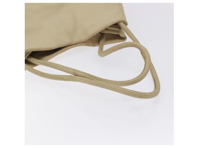 CHANEL Borsa Tote Camelia Pelle di Pecora Beige Oro CC Auth 130498 D'oro - vista 7