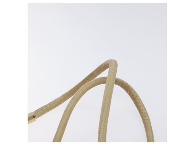 CHANEL Borsa Tote Camelia Pelle di Pecora Beige Oro CC Auth 130498 D'oro - vista 8