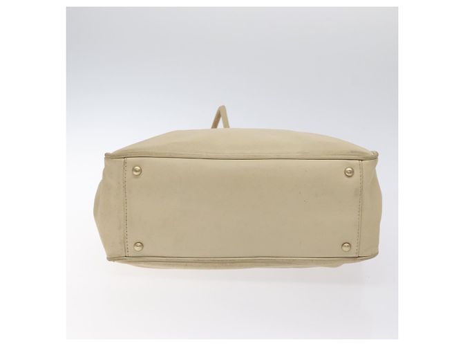 CHANEL Borsa Tote Camelia Pelle di Pecora Beige Oro CC Auth 130498 D'oro - vista 9