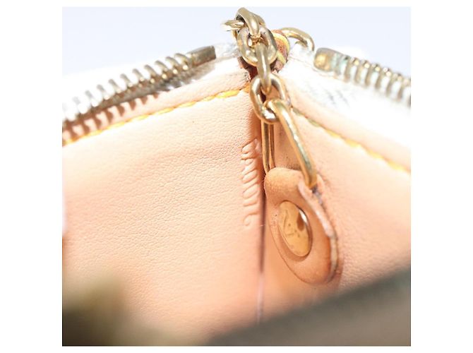 LOUIS VUITTON Pochette Cles Monograma Multicolor Bolsa Branca M92655 Auth 130593 Branco - vista 12