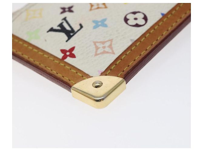 LOUIS VUITTON Pochette Cles Monograma Multicolor Bolsa Branca M92655 Auth 130593 Branco - vista 14