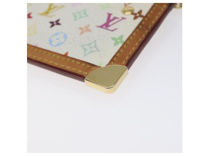 LOUIS VUITTON Pochette Cles Monograma Multicolor Bolsa Branca M92655 Auth 130593 Branco - vista 15
