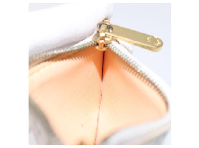 LOUIS VUITTON Pochette Cles Monograma Multicolor Bolsa Branca M92655 Auth 130593 Branco - vista 17