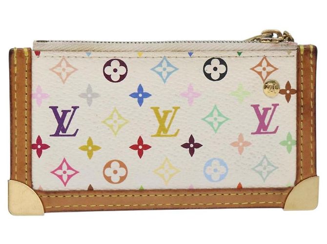 LOUIS VUITTON Pochette Cles Monograma Multicolor Bolsa Branca M92655 Auth 130593 Branco - vista 2