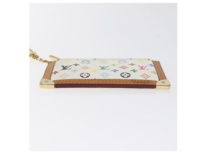 LOUIS VUITTON Pochette Cles Monograma Multicolor Bolsa Branca M92655 Auth 130593 Branco - vista 6