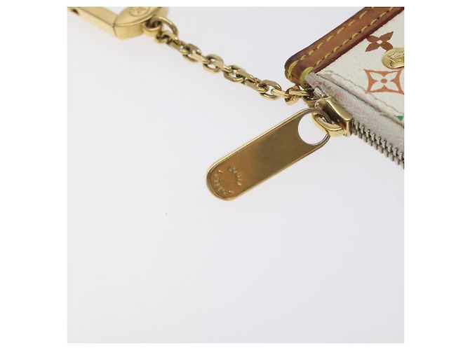 LOUIS VUITTON Pochette Cles Monograma Multicolor Bolsa Branca M92655 Auth 130593 Branco - vista 8