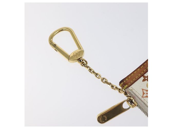 LOUIS VUITTON Pochette Cles Monograma Multicolor Bolsa Branca M92655 Auth 130593 Branco - vista 9