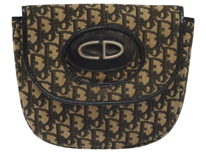 Borsa a spalla in tela Trotter Christian Dior blu Auth 130891 Blu navy - vista 2