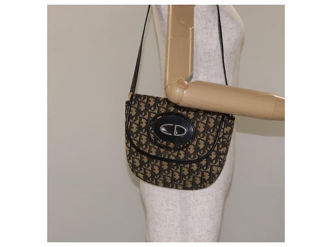 Borsa a spalla in tela Trotter Christian Dior blu Auth 130891 Blu navy - vista 20