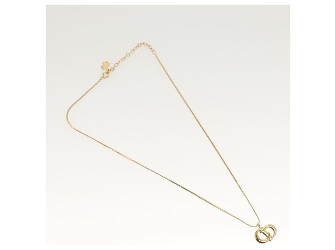 Collar Christian Dior metal dorado Auth SW954 - vista 2