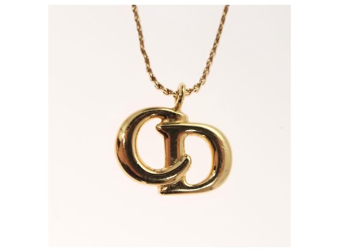 Collar Christian Dior metal dorado Auth SW954 - vista 3