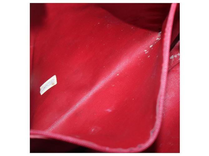 CHANEL Matelassierte Kette Schultertasche Lammleder Rot Gold CC Auth BA3499 Golden - Ansicht 18