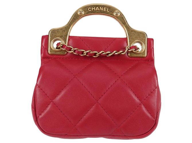 CHANEL Borsa a Spalla Matelassé con Catena in Pelle di Agnello Rosa Oro CC Auth 127614SM D'oro - vista 3