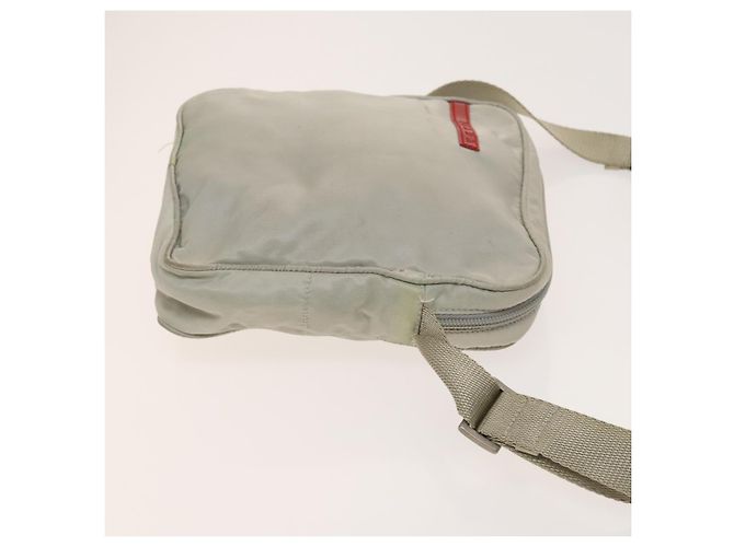 PRADA Borsa a spalla sportiva in nylon 2Set Rossa Beige Argento Auth ti3215 Rosso - vista 12