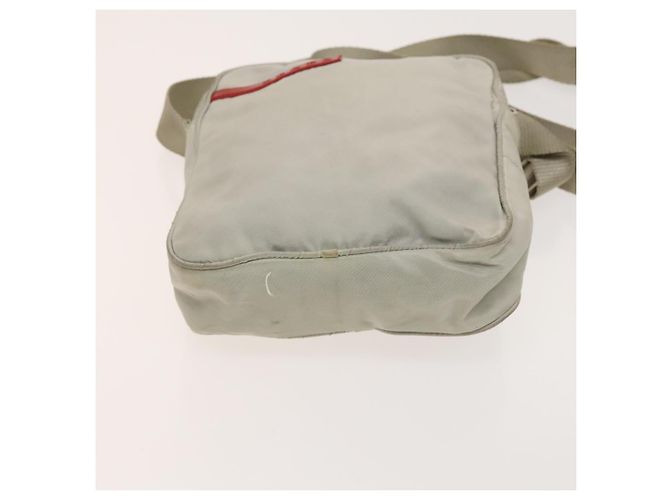 PRADA Borsa a spalla sportiva in nylon 2Set Rossa Beige Argento Auth ti3215 Rosso - vista 15
