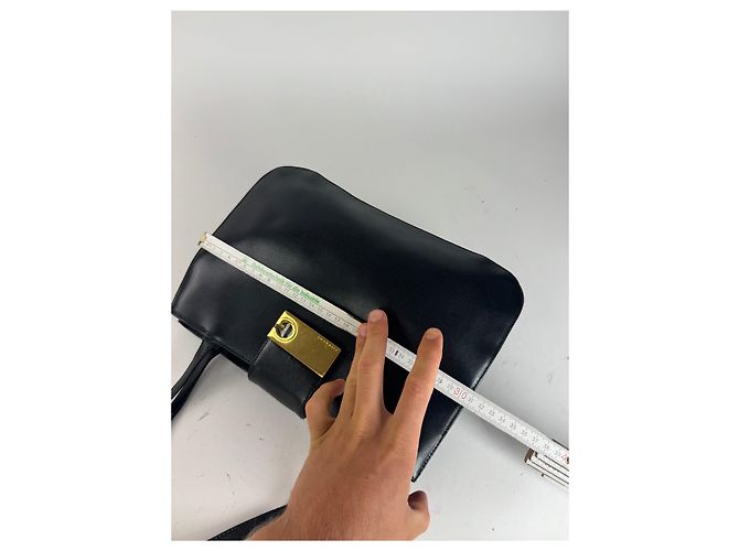 Vintage Givenchy Ledertasche schwarz - Ansicht 12