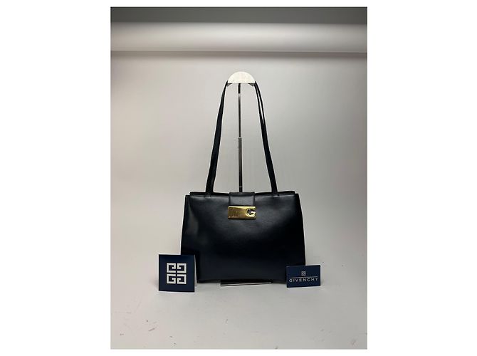 Vintage Givenchy Ledertasche schwarz - Ansicht 14