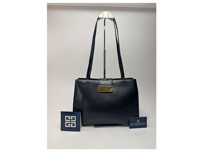 Vintage Givenchy Ledertasche schwarz - Ansicht 6