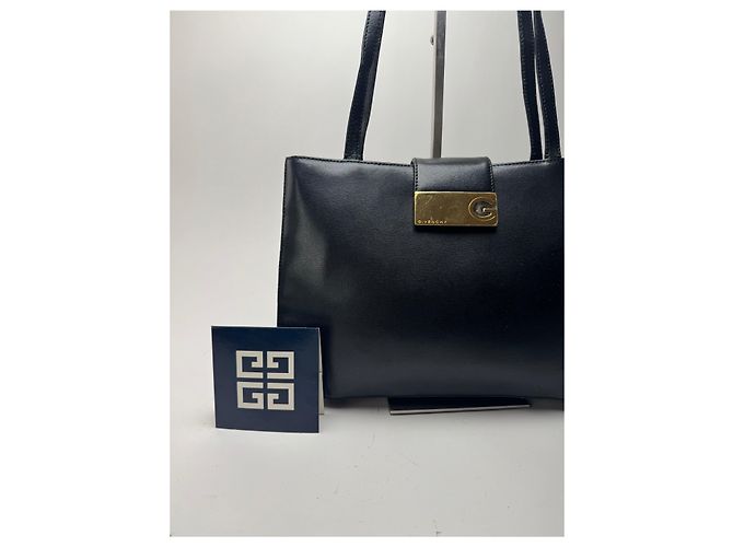 Vintage Givenchy Ledertasche schwarz - Ansicht 7