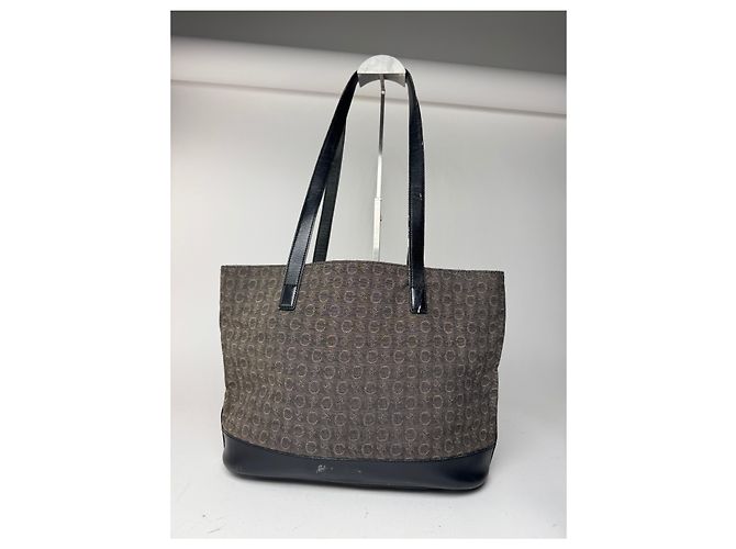 Triomphe Céline Vintage Celine Macadam Monogramm Tasche Schwarz - Ansicht 10