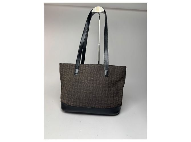 Triomphe Céline Vintage Celine Macadam Monogramm Tasche Schwarz - Ansicht 13