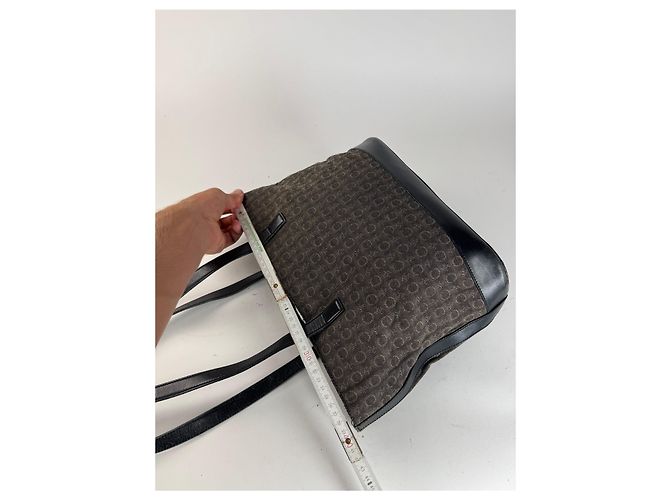 Triomphe Céline Vintage Celine Macadam Monogramm Tasche Schwarz - Ansicht 14