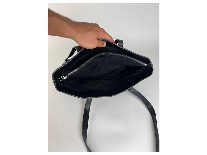 Triomphe Céline Vintage Celine Macadam Monogramm Tasche Schwarz - Ansicht 2