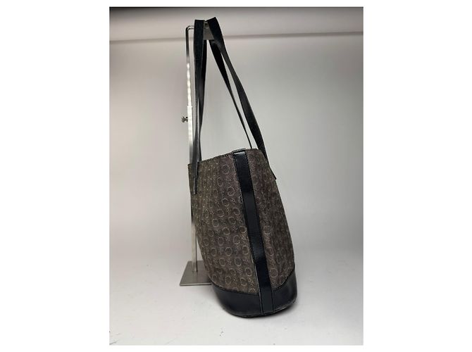 Triomphe Céline Vintage Celine Macadam Monogramm Tasche Schwarz - Ansicht 3