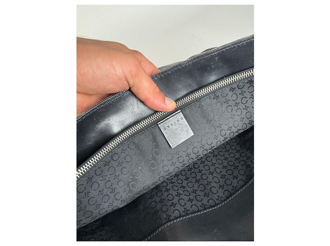 Triomphe Céline Vintage Celine Macadam Monogramm Tasche Schwarz - Ansicht 5