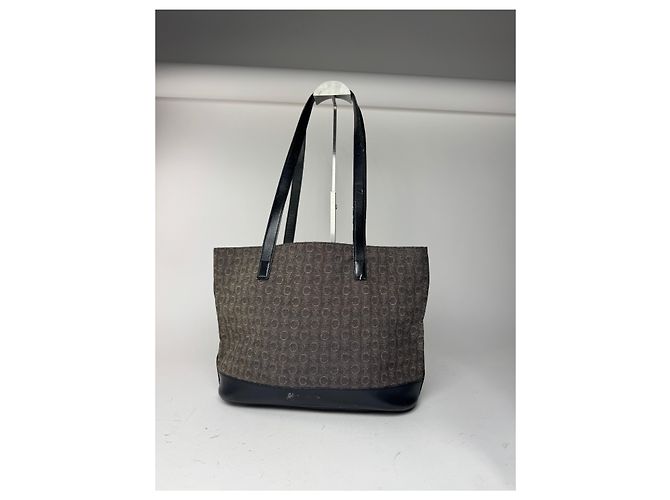 Triomphe Céline Vintage Celine Macadam Monogramm Tasche Schwarz - Ansicht 6