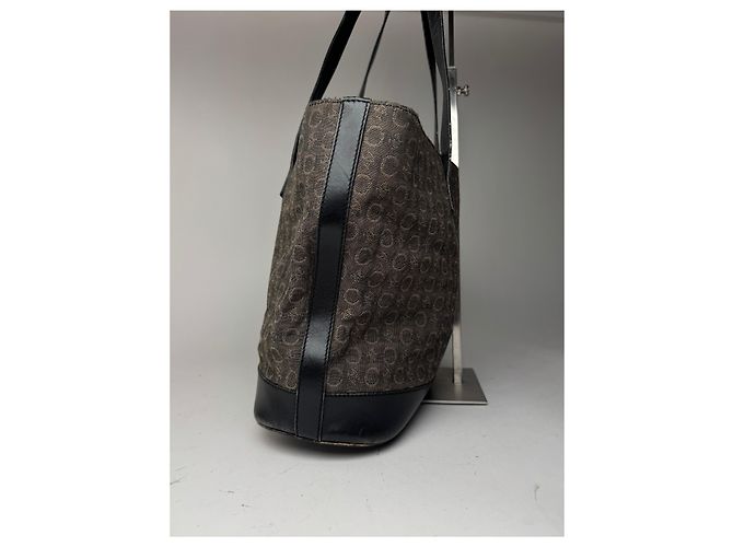 Triomphe Céline Vintage Celine Macadam Monogramm Tasche Schwarz - Ansicht 9